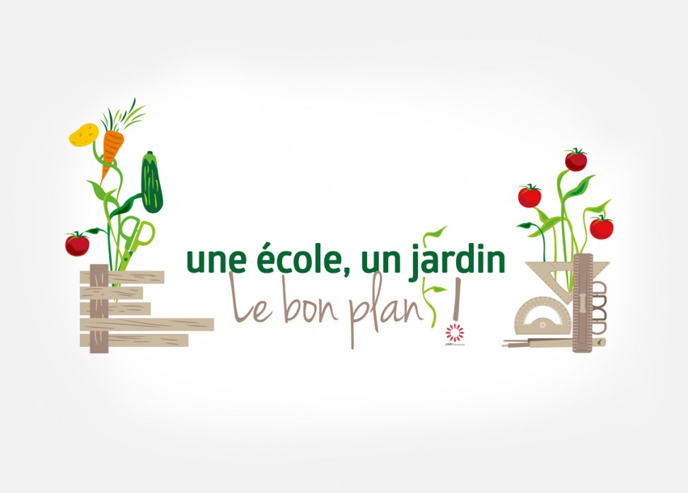 logo jardin légumes outils graphiste magaliac