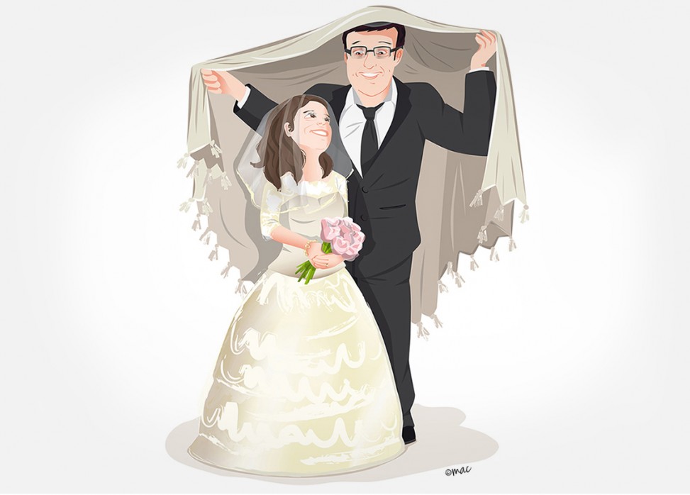 faire-part mariage illustration vectorielle magaliac