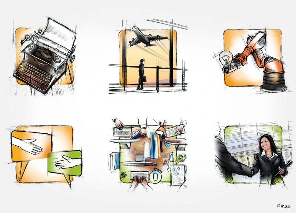 croquis illustration technologie process industrie magaliac