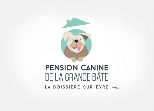 logotype pension canine illustration vectorielle magaliac