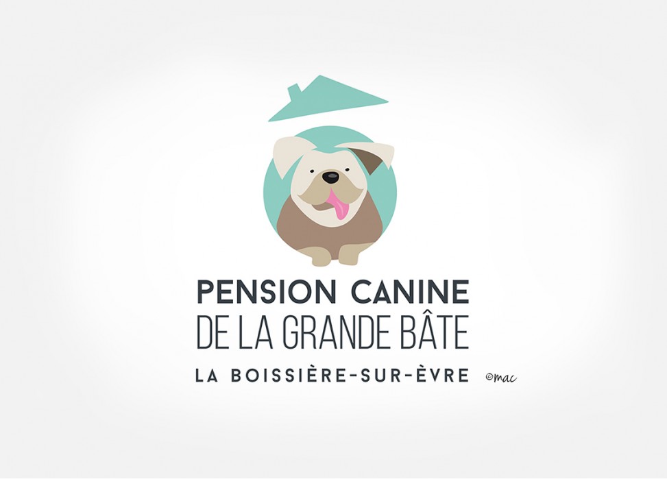 logotype pension canine illustration vectorielle magaliac