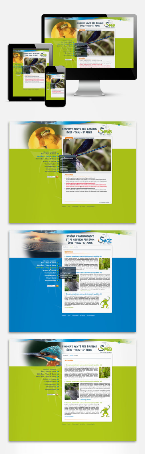 webdesign syndicat rivières nature magali ac